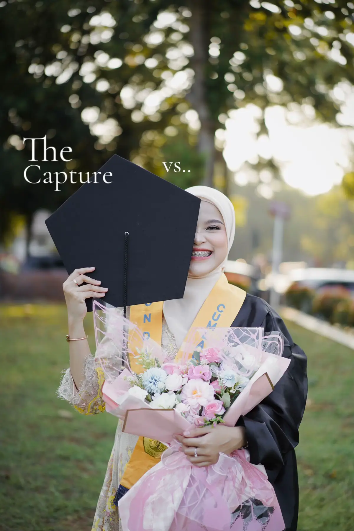 the inspo vs the real shot, wisuda ver! :p