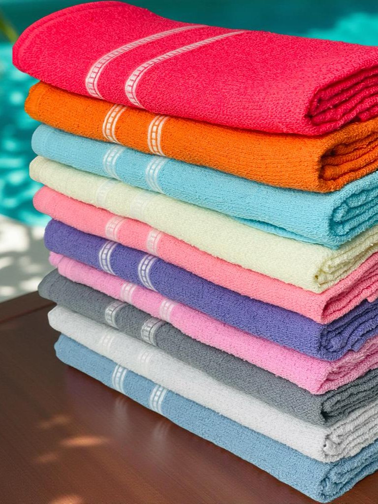 Kit Toalhas de Banho Madri!  100% Algodão  Tamanho Grande: 1,20mx60cm