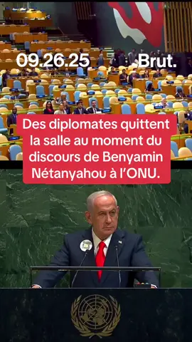 Des diplomates quittent la salle au moment du discours de Benyamin  Nétanyahou à l’ONU.