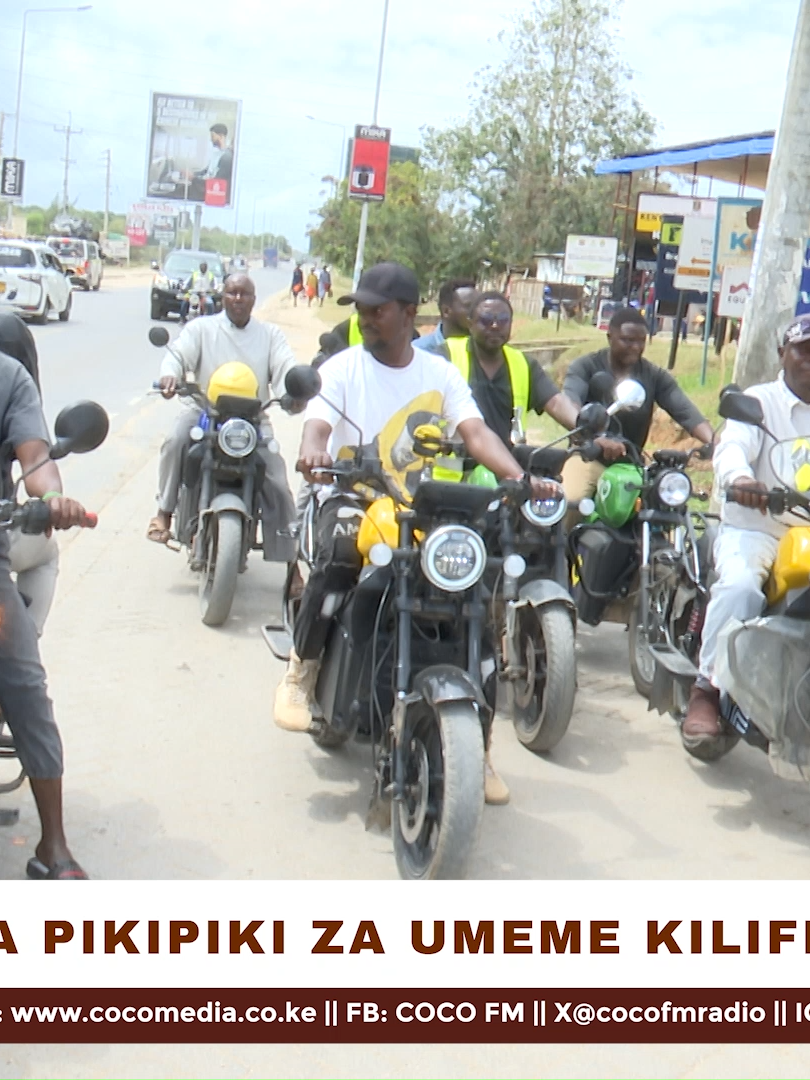 WAHUDUMU WA PIKIPIKI ZA UMEME WAANDAMANA KILIFI Wahudumu wa pikipiki za umeme mjini Kilifi kaunti ya Kilifi wameandamana wakilalamikia mkanganyiko ulioibuka upande wa bei za kubadili batri pamoja na huduma za pikipiki hizo. #mionziyacoco #COCOFM #ladhayapwani