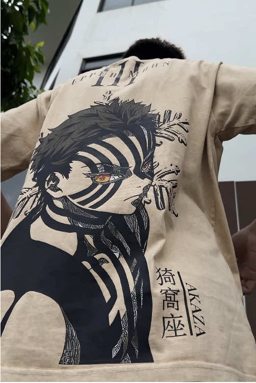 Bring the fury of Upper Rank 3 into your daily look, bold and unstoppable.#Akaza #UpperRank3 #DemonSlayerAkaza #MuzanEliteAkaza #AkazaGraphicTee  