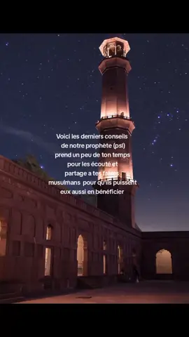 Derniers conseils de notre prophète  #Allah #rappelislamique #retourversallah #foryou #denieresparolesuprophetepsl parolesuprophetepsl