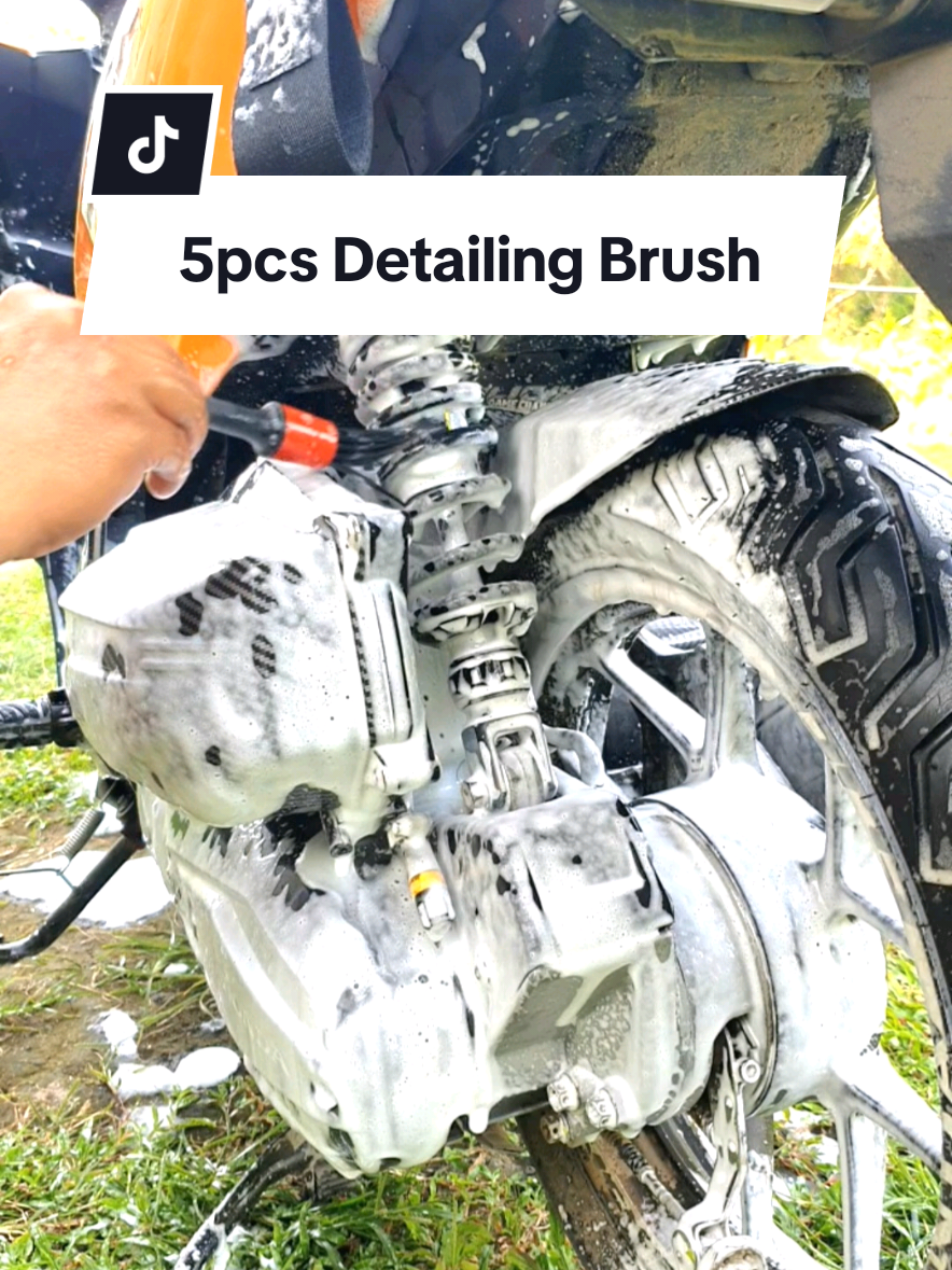 5pcs Detailing Brush Motorcycle Carwash #carwash #motor #motorcycle #rider #detailingbrush 