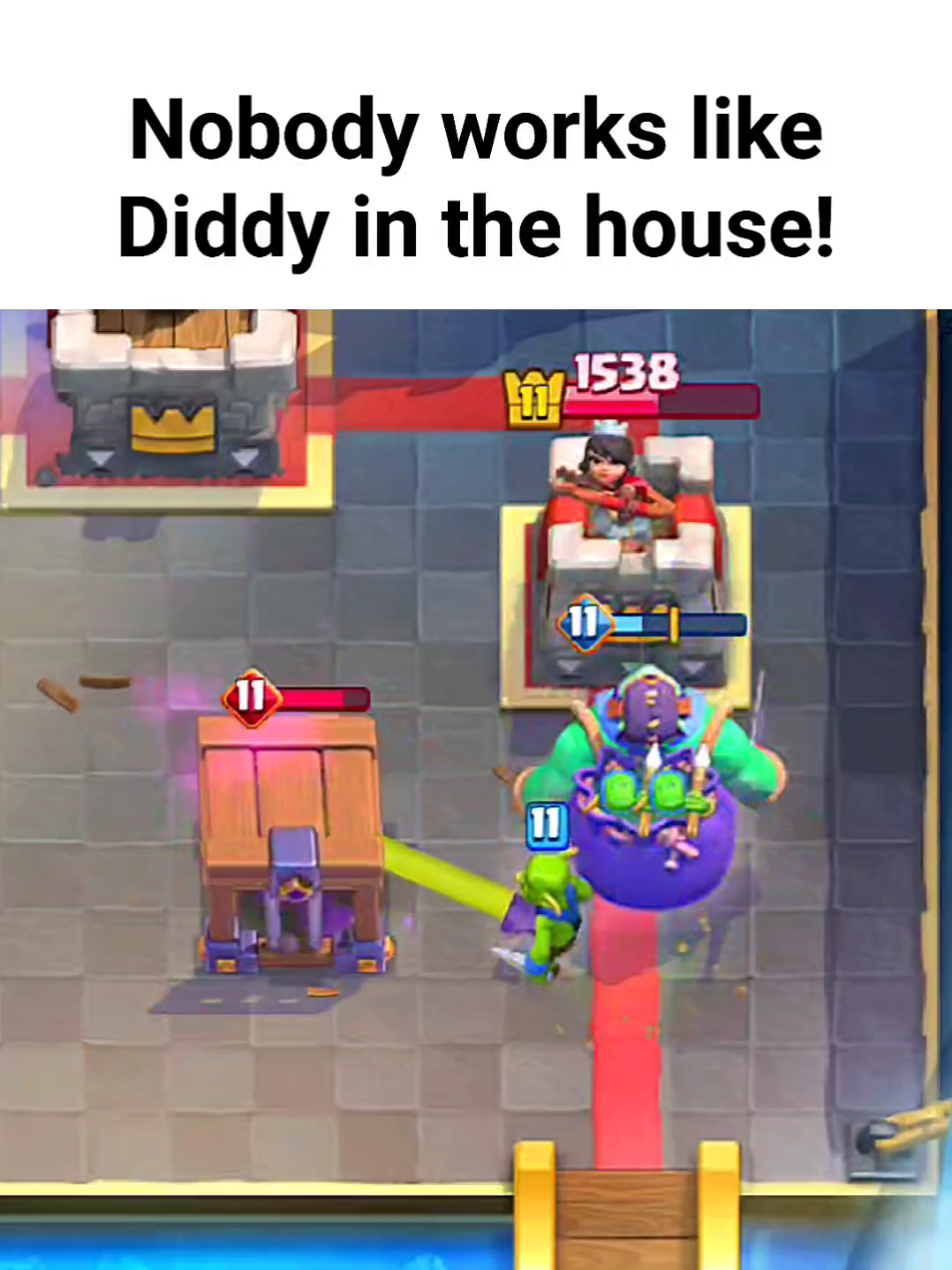 Nobody works like diddy#supercell #mrcr #clash #clashroyale #creatorsearchinsights 