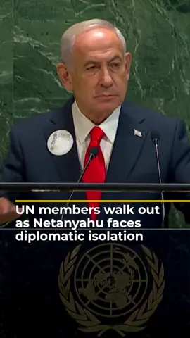 UN delegates walked out as Israeli Prime Minister Benjamin Netanyahu took to the podium at the UN General Assembly. Other world leaders condemned Israel’s genocide in Gaza, while a further 10 countries have recognised Palestinian statehood. Observers say Israel has never been more diplomatically isolated. #news #breakingnews 
