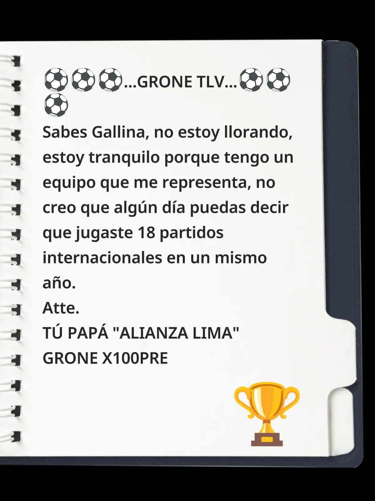 #GroneTLV #AlianzaLima #18Partidos#Internacionales