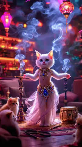 kitten Belly Dance 26 - In Sheesha Lounge #catlovers #bellydance #kitten #catdance