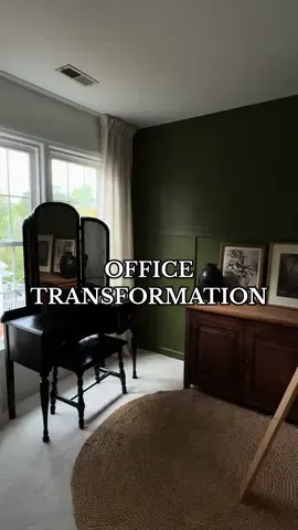 Self proclaimed queen of extremely budget friendly transformations 👑  @BEHR Paint Truly Olive is the paint color 🍸🫒#homedecor #hometransformation #diyproject #redecorating #thriftedfinds 
