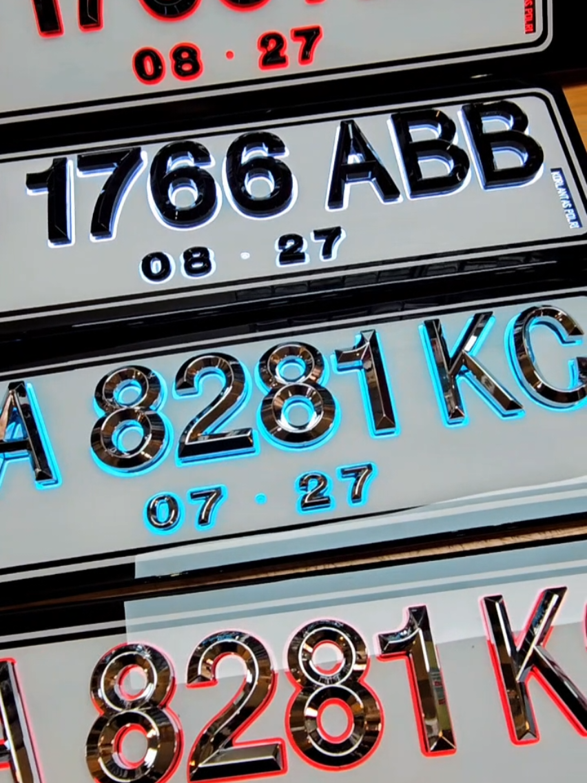 Plat nomor kendaraan. Custom plat nomor & huruf timbul. Pesan via WA: 0815-3666-9633 / link di bio. #platnomorchrome #nopolcustom #platnomorvariasi #platnomorkendaraan #autoplateid 