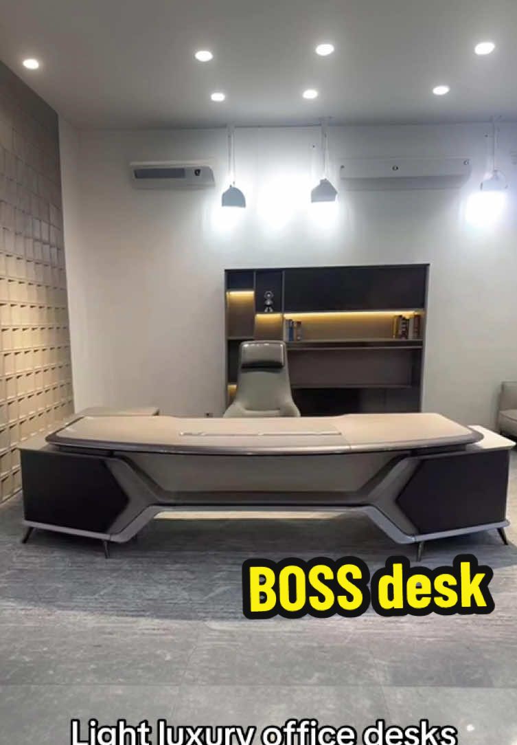 Light luxury boss office desk and chair combination#bossdesk #desk #luxurydesk #officefurniture #officefurniturefactory 