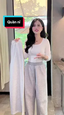 Quần nỉ cạp cao sang xịn #quanni #quancapcao #hienhoidieu #trending #fypシ゚ 
