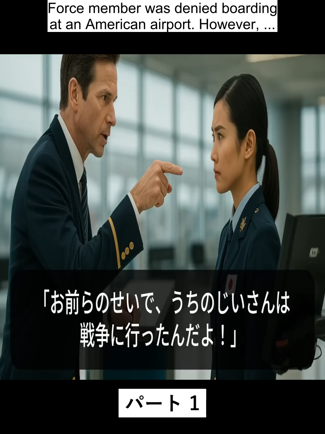 A female Japanese Self-Defense Force member was denied boarding at an American airport However  - パート 1
