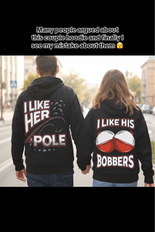 Finally I like her pole and I love his bobbers hoodie version for funny couple 👩‍❤️‍👨 #matchingcouple #couplestiktok #coupletok 