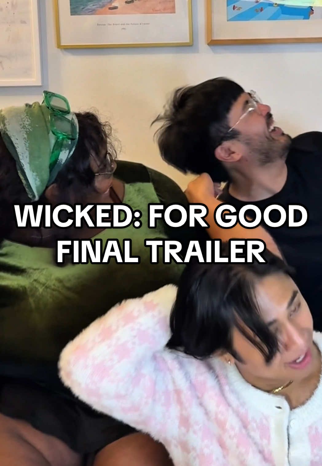 so excited for part 2 ..bc i knew u 🥹 reaction to the final trailer special guest: @Simone 🦋  @kevbino @cfinity  #wickedmovie #forgood #wickedforgood #trailer 