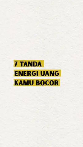 🌠 Kebocoran energi keuangan itu ibarat kayak kamu isi ember yang bolong… kamu masukkin air terus, tapi nggak pernah penuh #moneyenergy  #mindsetrezeki  #upgradeyourlife  #financialawareness  #moneyvibes 