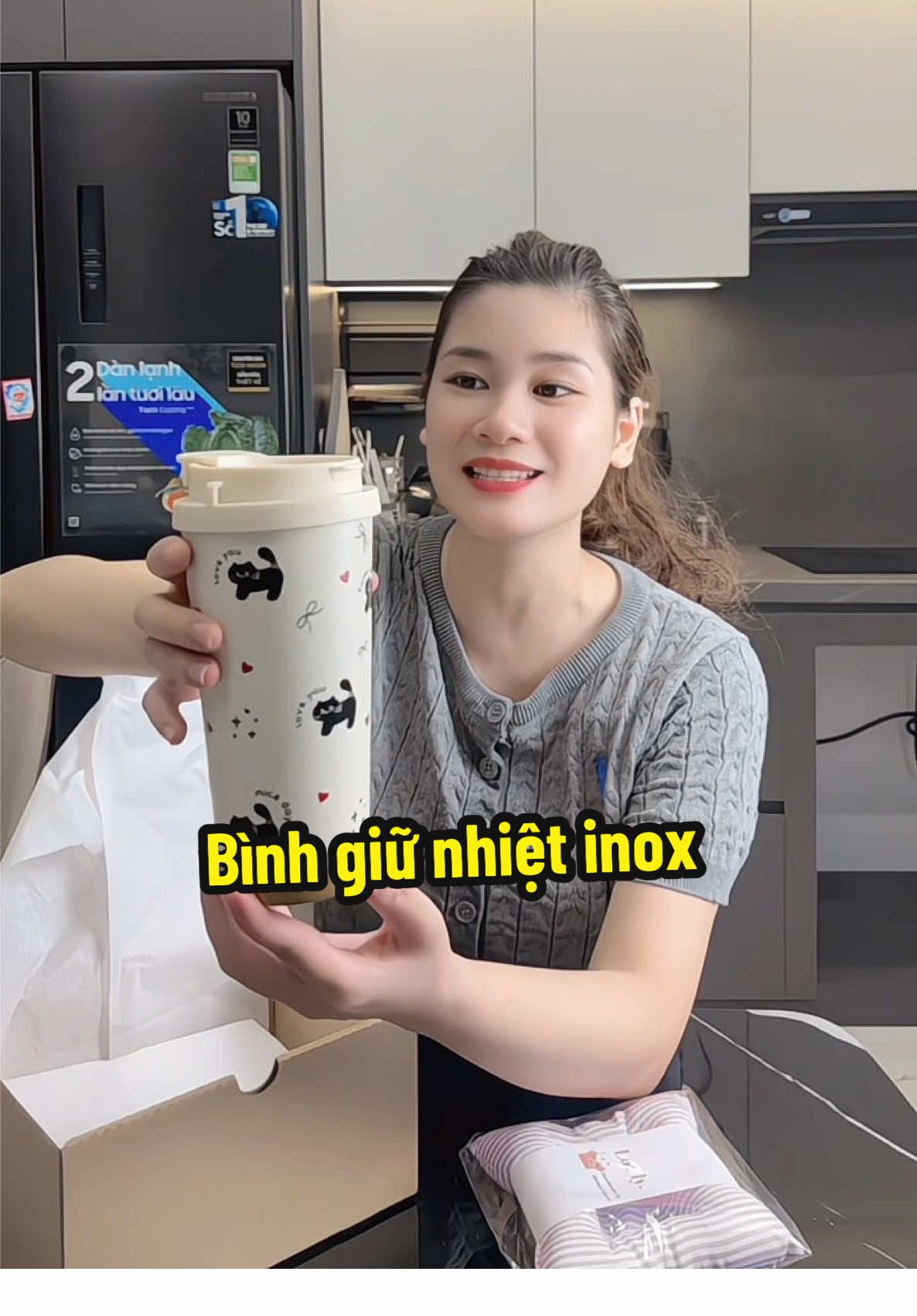 Bình giữ nhiệt inox Decor đáng yêu  #binhgiunhiet #binhgiunhietcute 