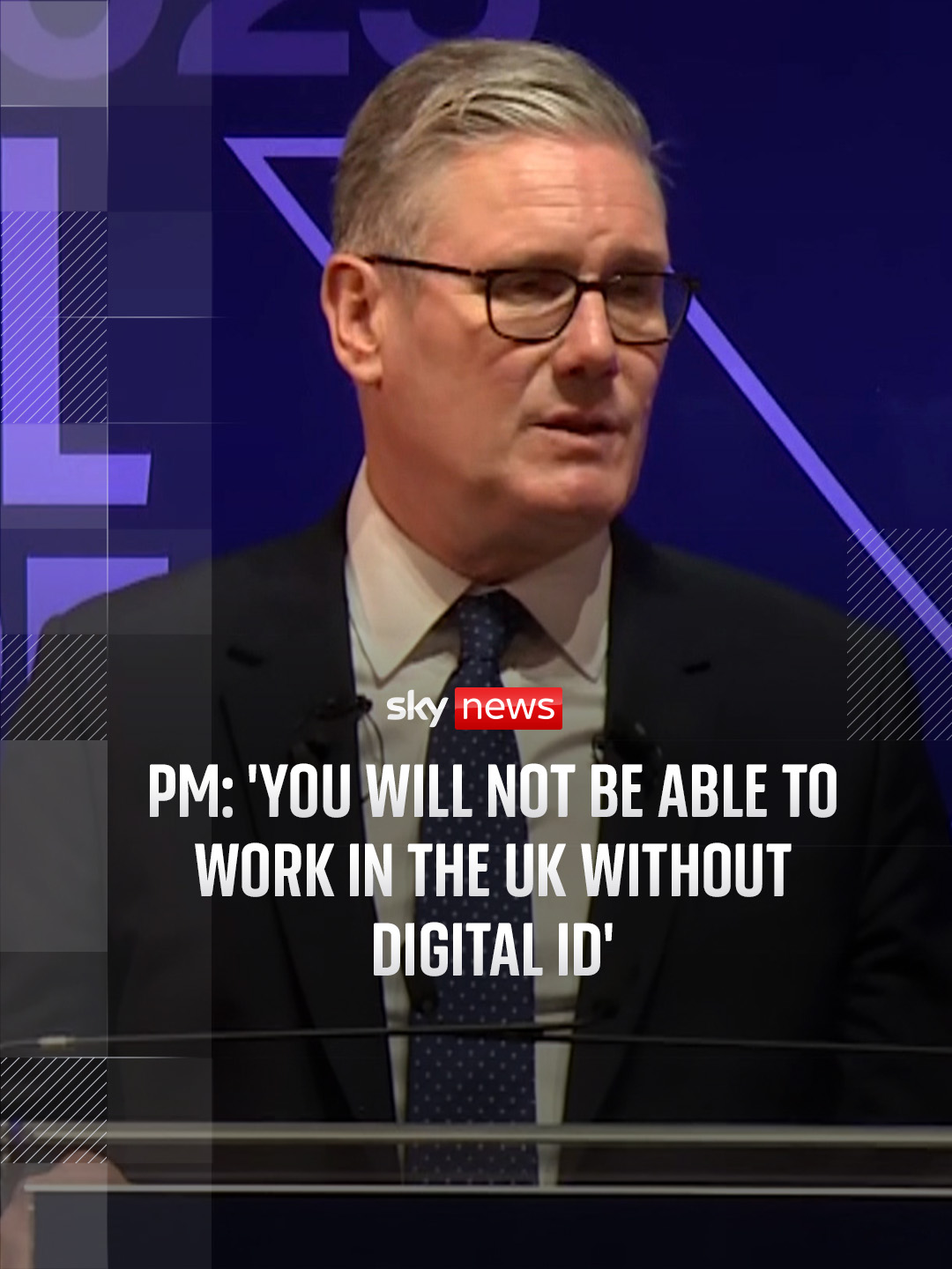 Sir Keir Starmer has announced a 'mandatory' digital ID and says it is essential for people wanting to work in the UK. #SkyNews#UK#KeirStarmer