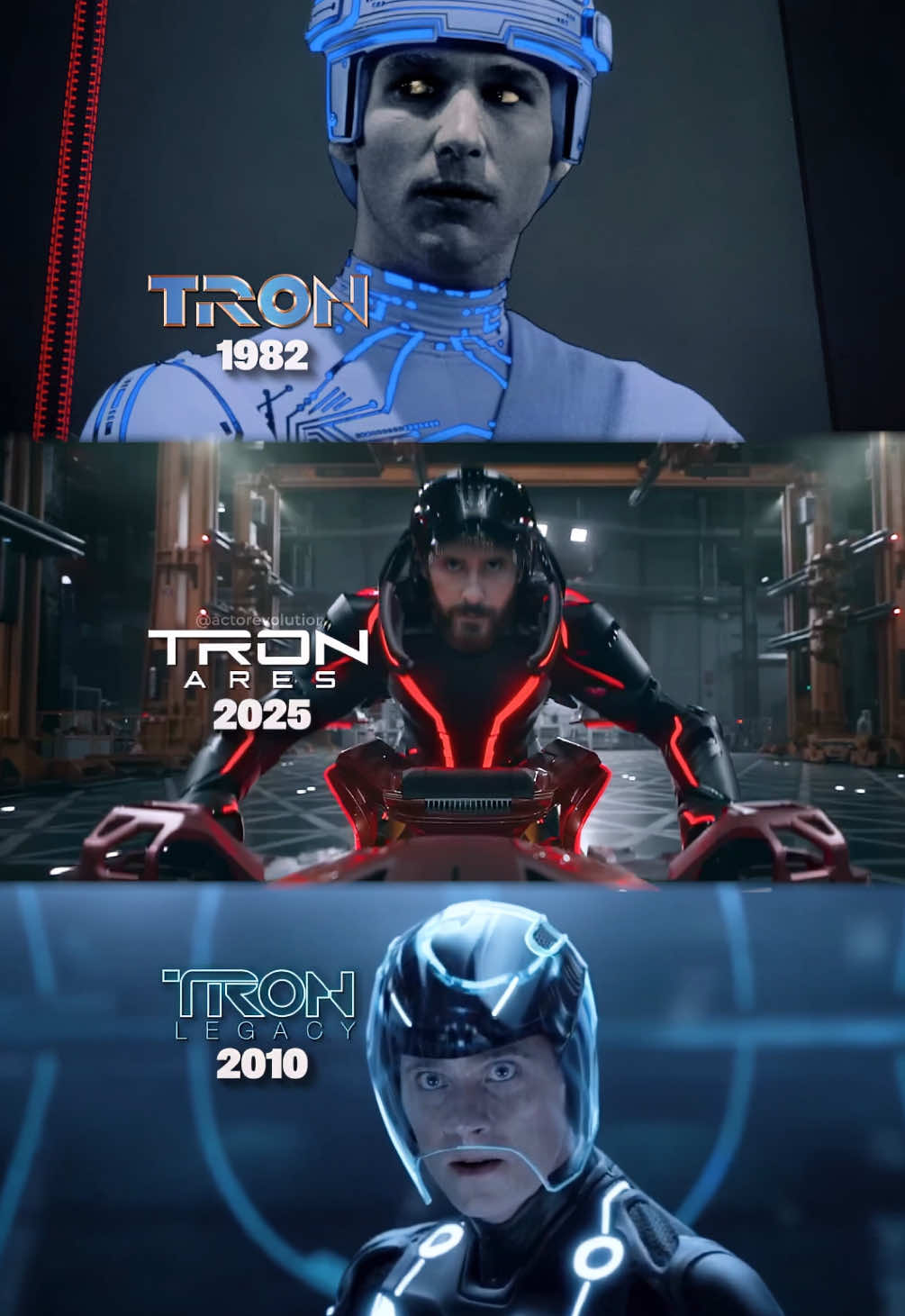 TRON Evolution ⚡ Which one is your favorite? #tron #tronares #tronlegacy 