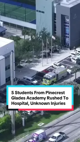 Breaking News: 5 students from Pinecrest Glades Academy aged 14-16 have been rushed to HCA Kendall Hospital after eating an unknown substance. Police are actively investigating this incident. ➡️ Stay with CBS News Miami for more on this evolving story.