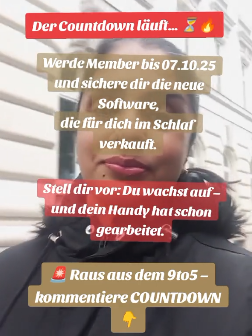 Der Countdown läuft… ⏳💥 Bist du bereit, aus dem 9to5 auszubrechen? Kommentiere Countdown 👇🔥 #motomation #automatisiert  #rausausdem9to5 