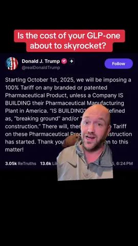 Our prices on GLP one medication’s going to increase? I don’t think so but they’re also not going down. #glp1community #trump #bourbonrx #greenscreen 