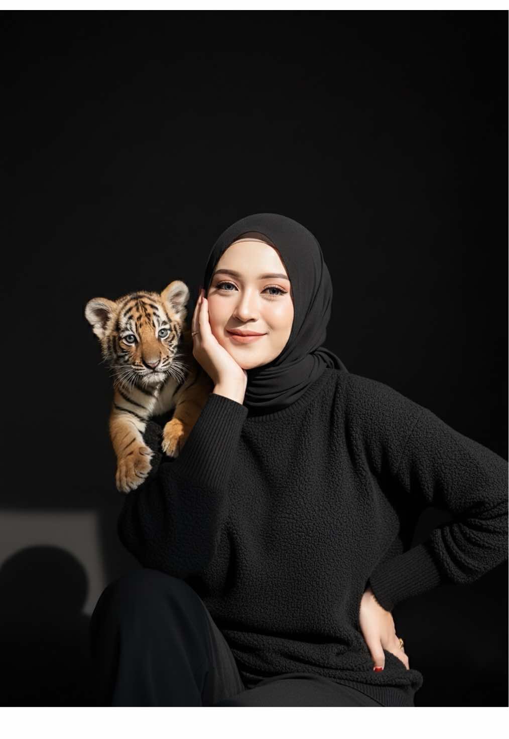 Akhir-akhir ini cuaca sering hujan butuh balutan sweater biar hangat. 🖤