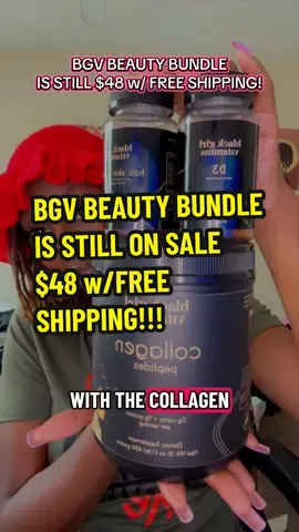 Replying to @suzanndacosta22ms  All the girlies are buying this beauty bundle👸🏾👑 Grab yours today while it’s on sale‼️ ✨REDUCED JOINT PAIN ✨RADIANT SKIN ✨BETTER GUT HEALTH ✨HELPS WITH HAIR & NAIL GROWTH We are aging backwards over here😝 #Blackgirlvitamins #Collagen #Womensupplements  ##Blackowned##AgingBackwards