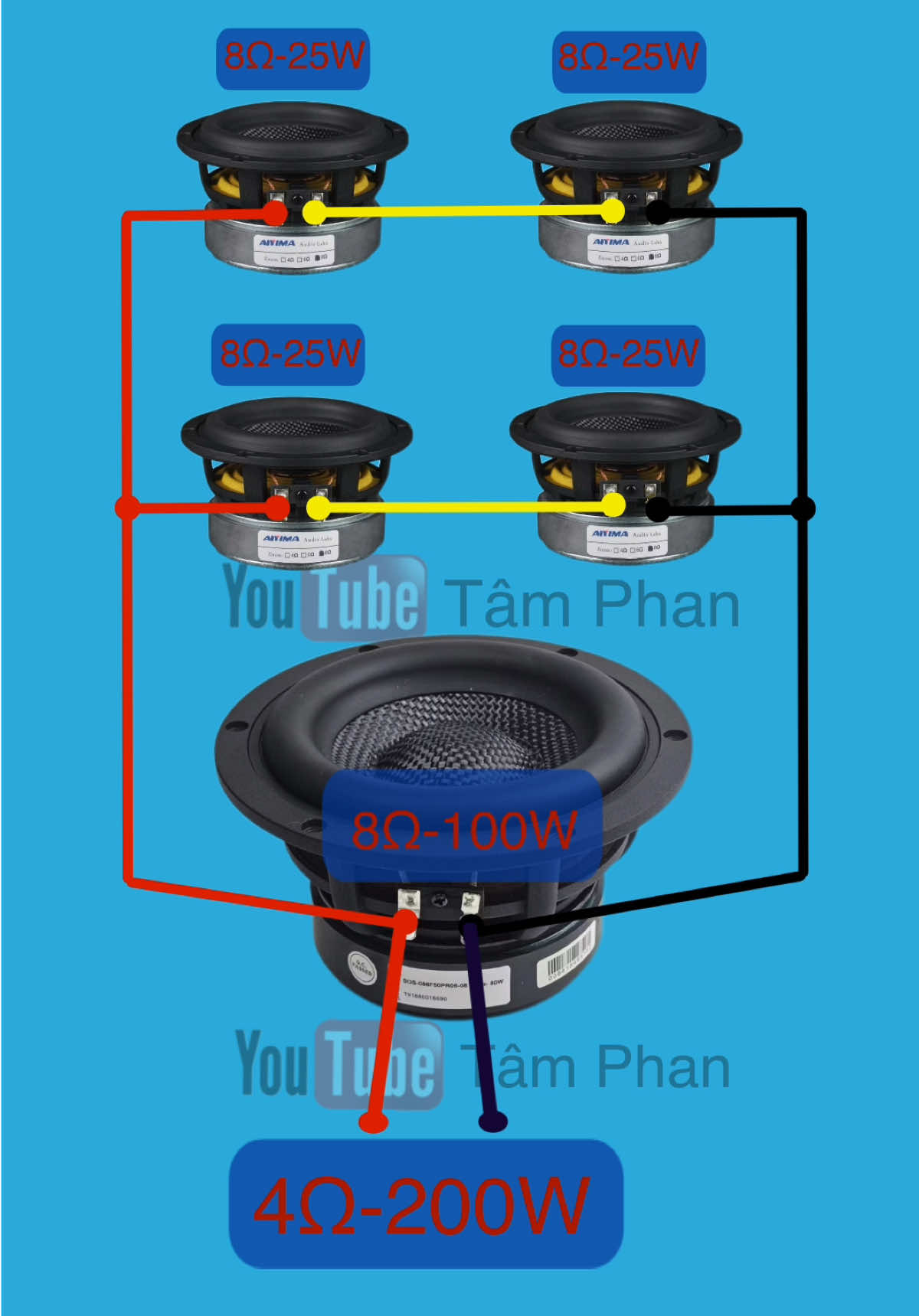 Ghép loa nhỏ chung với loa lớn #electronic #diyaudio #loa 