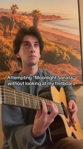 “Moonlight Sonata” without looking at my guitar #guitar #guitartok #acoustic 