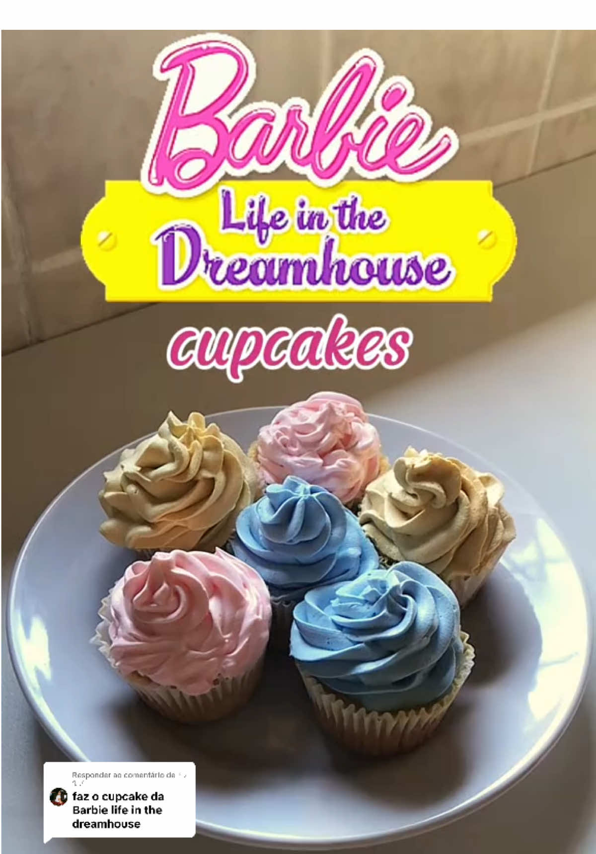 Respondendo a @ᶻ 𝗓 𐰁 .ᐟ capcakes de lide in the dreamhouse 🧁💗🩵💛 Ingredientes: 3 colheres de manteiga ou margarina 1/2 xícara de açúcar 2 ovos 1 colher de essência de baunilha 1 pitadadinha de sal 1 xícara de leite 1 1/2 xícara de farinha de trigo Tempo de forno  20 a 25 minutos forno pré aquecido 180° Cobertura: Chantilly  Corante rosa ou vermelho  Azul e amarelo  #barbie #barbiegirl #BarbieMovie #barbiemovies #barbietiktok #barbielife #barbielifeinthedreamhouse #barbielifeinthedreamhouseedit #barbielifeindadreamhouse #comida #receita #desenho #netflix #infancia #Nostalgia #cupcake #amarelo #azul #rosa #fyp #fyp= #fyy #†уУУУУУУУУУУУУУУУ #viral #viralvideos #vaiprofycaramba 