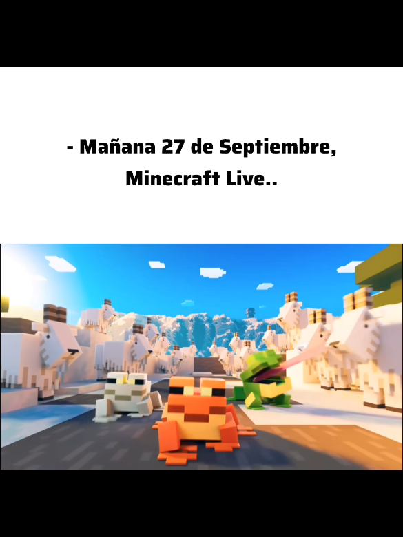 A unas horas para el 27 de septiembre..🥺✨🫶 #Minecraft #27 de #Septiembre2025 #minecraftlive #day 
