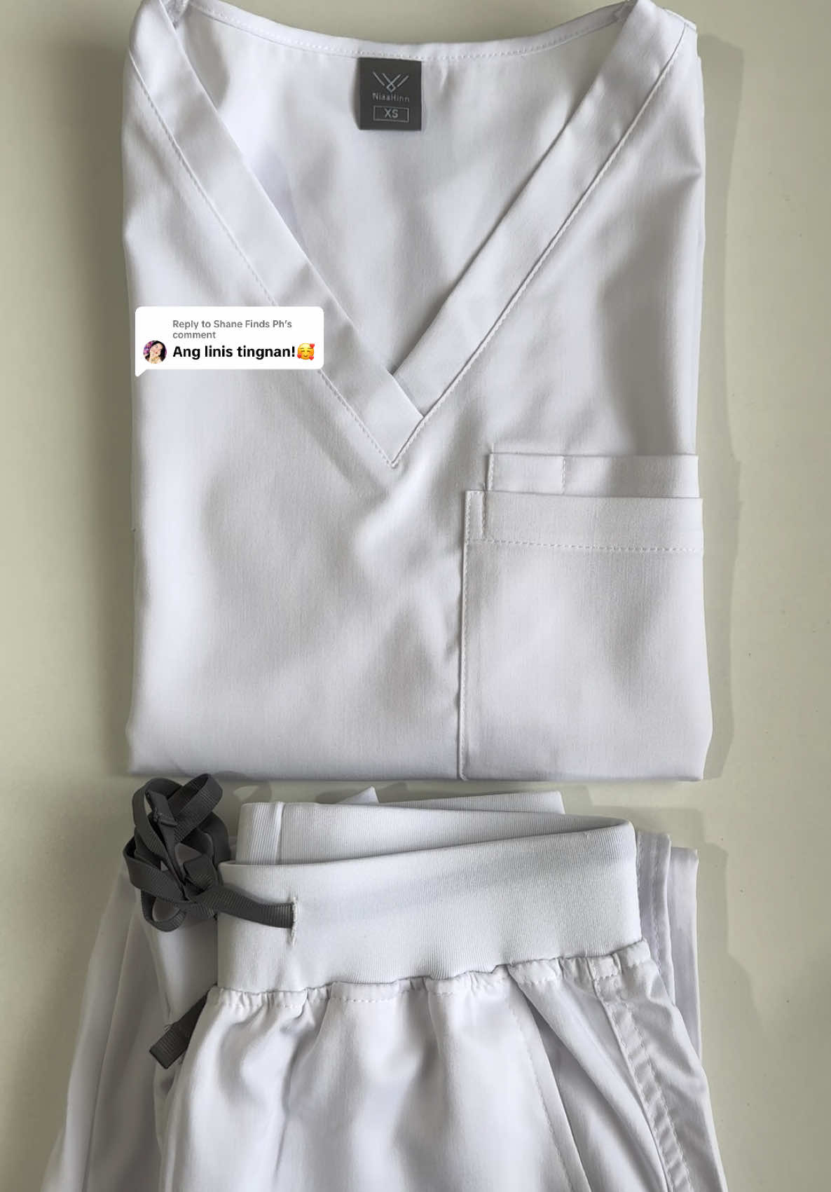 Replying to @Shane Finds Ph yess mii ang neat talaga ganda netong white scrubsuit @YIZHI-S1 #scrubsuit #whitescrubsuit #niaahinn #nurse #nursetok 