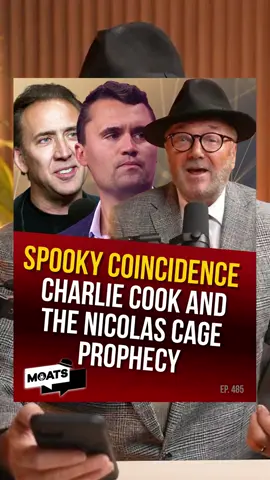 SPOOKY COINCIDENCE Charlie Kirk and the Nicolas Cage prophesy The movie Snake Eyes, starring Cage, is uncannily similar to the death of Kirk. The film victim, Charlie Kirkland, shot in exactly the same spot as Kirk. There's, there's even a Tyler in it Follow #MOATS 485 #CharlieKirk #NicolasCage #SnakeEyes