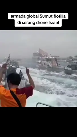Italy & spanyol mengerahkan kapal perang untuk melindungi GLOBAL SUMUT FLOTILLA hingga sampai ke Palestina 🔥 #allahuakbar #italia #spain🇪🇸 #globalsumutflotilla #freepalestine 