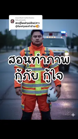 ตอบกลับ @faiy_visouda เปลี่ยนเป็น ผู้หญิงได้เลยนะคะรับ 🙏🙏🙏 promt 👇👇⬇️  สร้างภาพบุคคลโดยใช้ใบหน้าตามต้นฉบับ ใส่ชุดกู้ภัยเต็มยศ เสื้อสะท้อนแสงสีส้ม-เหลือง มีสัญลักษณ์กู้ภัย ยืนเท่ ๆ แบบฮีโร่ ถือหมวกนิรภัยไว้ข้างตัว ฉากหลังเป็นรถกู้ภัยจอดอยู่เปิดไฟสว่าง สมจริง 8K แบบถ่ายด้วยกล้อง DSLR #แจกpromptฟรี #เกะกะมาฮับ #gemini #กู้ภัย #ai 