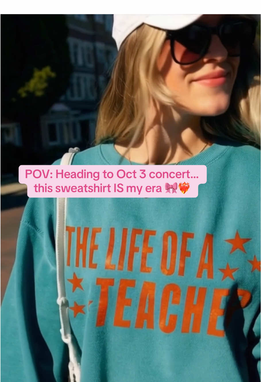 POV: Heading to Oct 3 concert… this sweatshirt IS my era 🎀❤️‍🔥  #thelifeofateacher #oct3 #showgirls #teacherlife #outfit 