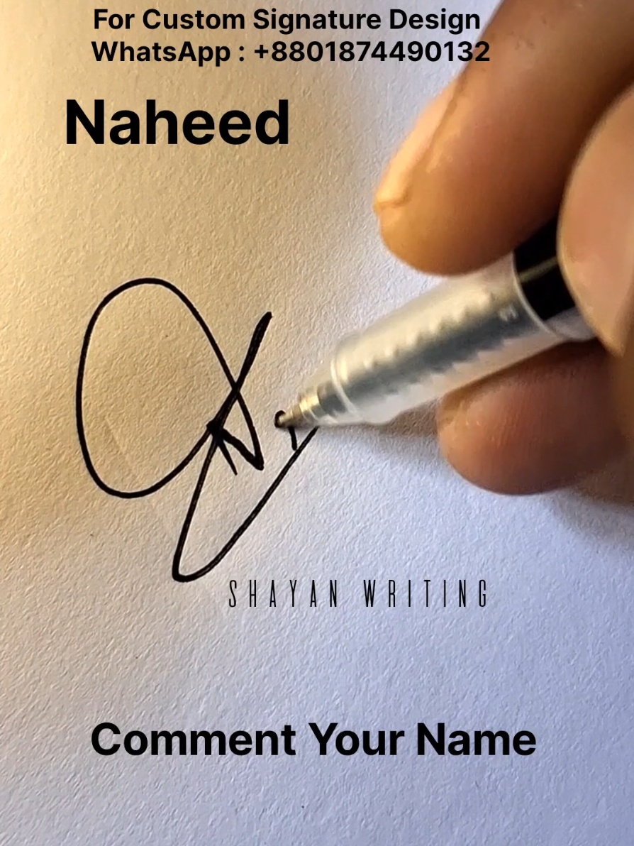 how to sign the letter n? ❤️ #signature #howto #sign #fyp #calligraphy @TikTok 