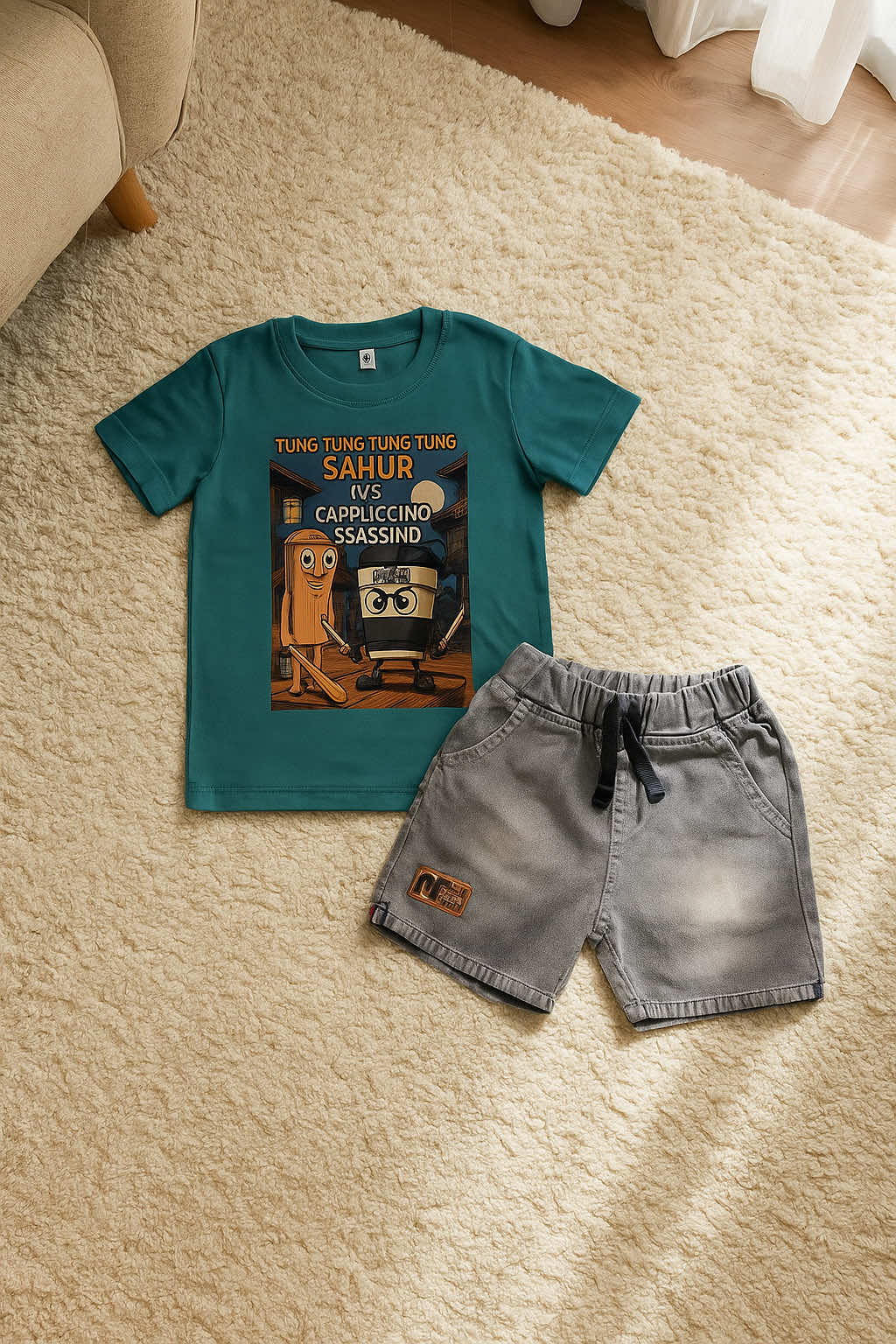Setelan jeans anak tung tung #fyp #bajumurah #setanak #setelananak #premium 