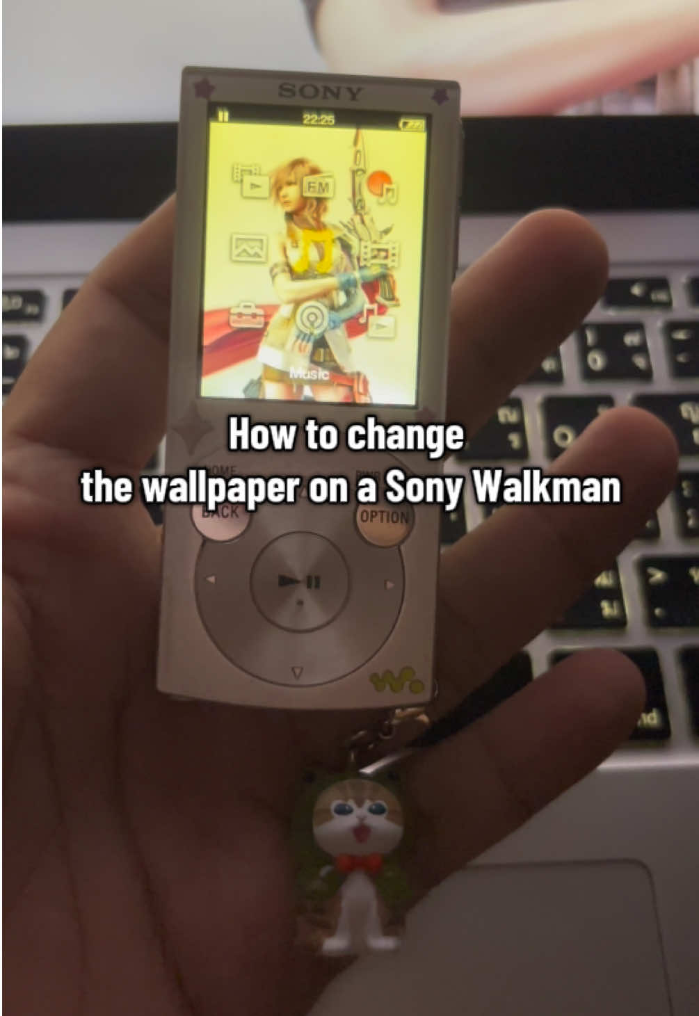 How to change the wallpaper on Sony Walkman #sony #sonywalkman #howto #fyp #mp3 