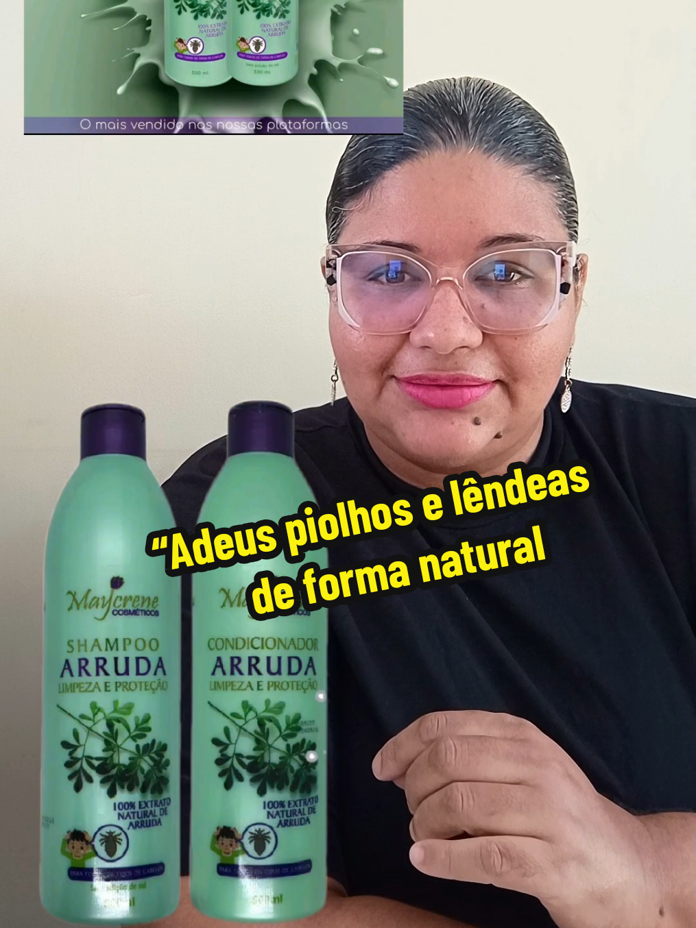 Shampoo e Condicionador de Arruda — a solução natural para eliminar piolhos e lêndeas. Fórmula suave, segura para toda a família, que ajuda a proteger e manter os cabelos limpos e saudáveis. Ideal para crianças em fase escolar e também para uso preventivo. #CapCut 