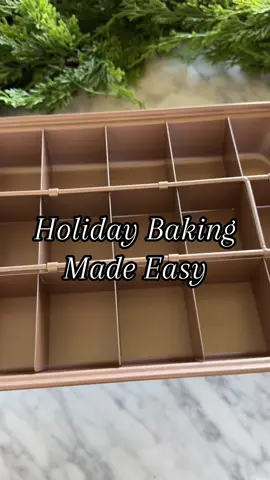 Nothing better than a side piece of a brownie. This pan cuts them perfectly each time and everyone gets a side. Yes please. #holidaybaking #bakinghacks #sweettreats #brownies 