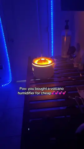 🌋✨ Tiny volcano, big vibes — turning my room into pure aesthetic mist magic 🌬️💡 #fyp #viral #volcanohumidifier #tiktokmademebuyit #roomdecor
