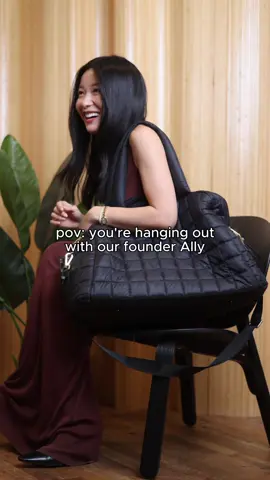 Spending the day with Ally, of course Augustnoa comes too 💼✨ #augustnoa #founder #founderlife #womenownedbusiness #sustainablebags 