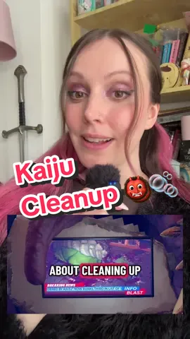 Who cleans up kaiju guts? You go of course! Check Kaiju Clean Up on Steam 🫧 #kaiju #indiegames #tokyogameshow #powerwashsimulator #crimescenecleaning 