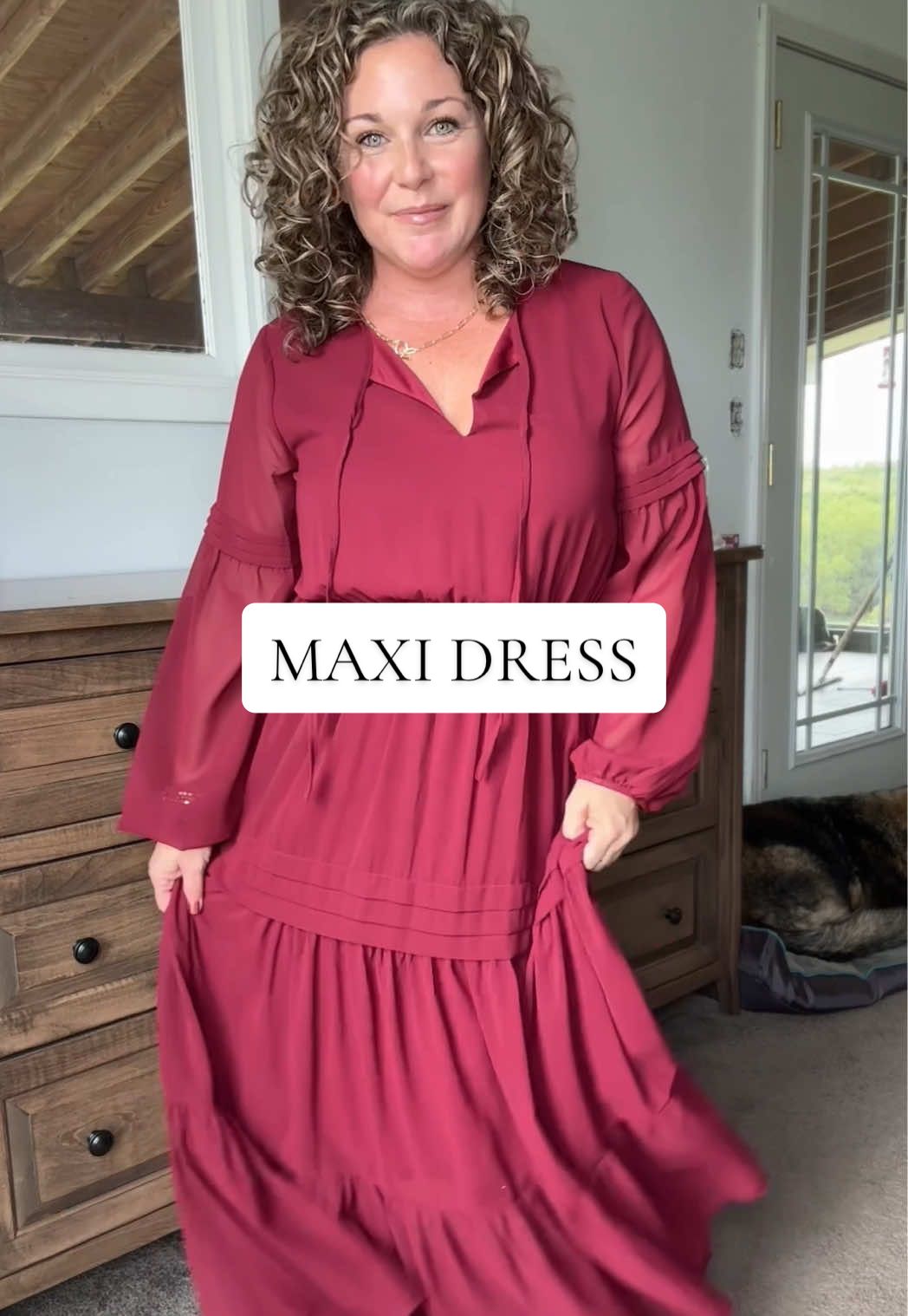 The flow of this dress is just perfect for photos! #maxidress #falldresses #dress #tiktokshopfalldealsforyou #tiktokshopholidayhaul 