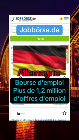 Bourse d'emploi Allemagne 🇩🇪 Plus de 1,2 million d'offres d'emploi