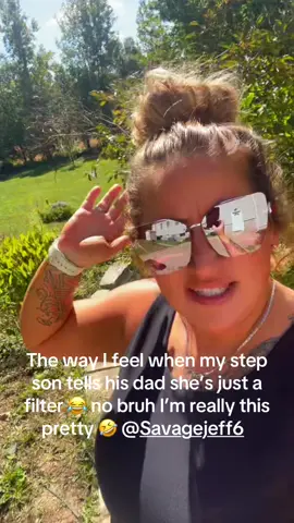 My step sons are hilarious I can’t deal with them 🤣 he thinks I just walk around real life with a filter on because I’m pretty 😜 #fyp #stepmom #viral #lovemyboys @Savagejeff6 @💸🪶DANNY🪶💸 