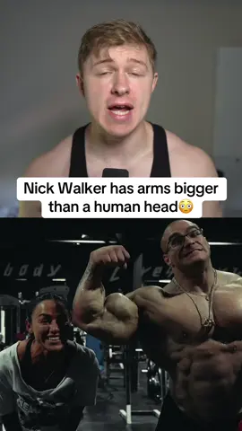 Nick Walker has over 24 inch arms #workout #bodybuilding #nickwalker #lifting #fyp 