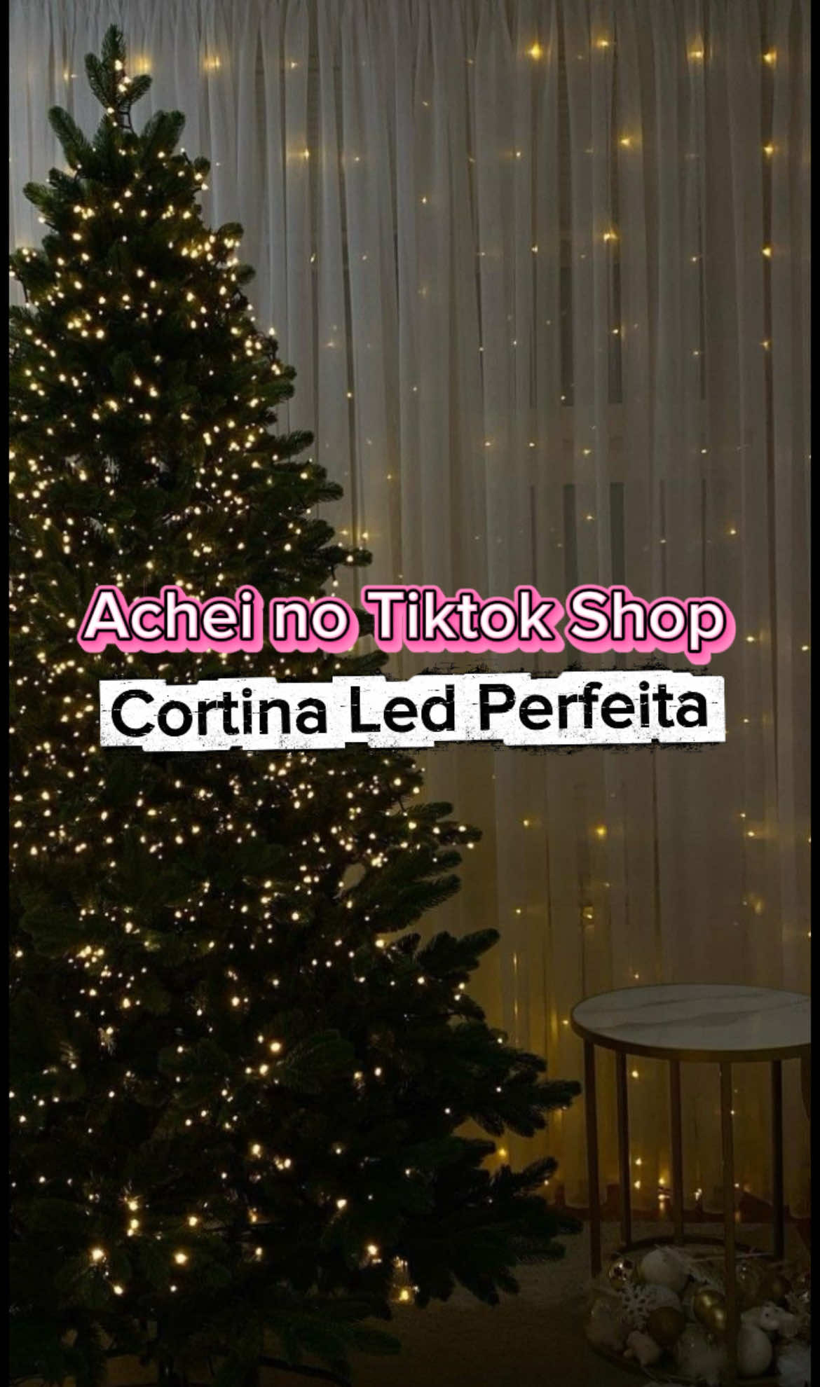Cortina de led 3x3 para decoração do seu Natal, ela fica lindíssima e aqui está com preço incrível! 🎄  #tiktokshop #decoracaonatalina #piscapisca #natal2025 