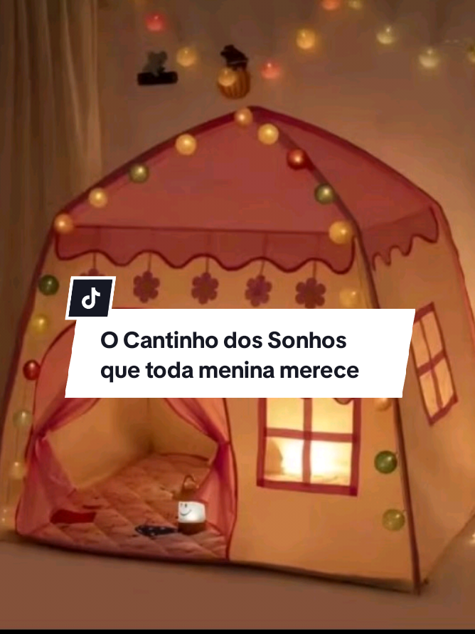 Já imaginou um cantinho mágico só dela? Uma cabana encantadora para transformar qualquer espaço em um mundo de imaginação!  Perfeita para brincar, ler e sonhar acordada.  Garanta já a cabana dos sonhos da sua pequena! ID BKU-BYY-NPY ou comente que te envio o link.  #cabanainfantil #barracainfantil #barraca #diadascriancas #achadosshopee 